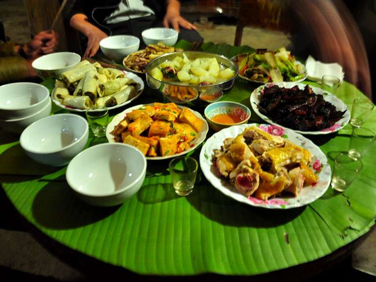 Super dinner at Hung's homestay